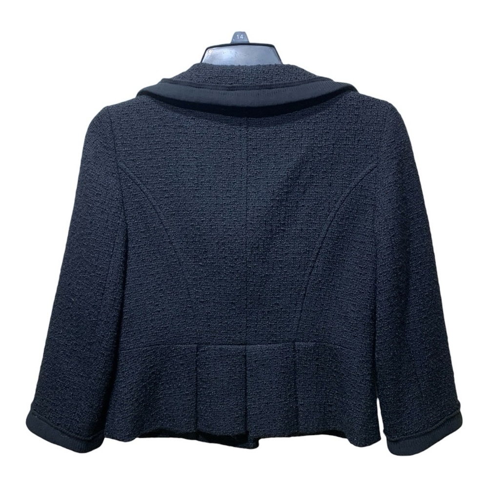 Women's Ann Taylor Fitted-Cropped Textured Jacket Sz 0 - Picture 2 of 3